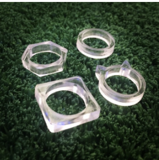 Laser cut badge rings for Maker Faire Singapore 2015